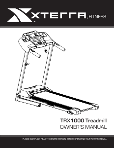 Handleiding XTERRA TRX1000 Loopband