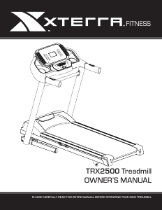 Manual XTERRA TRX2500 Treadmill