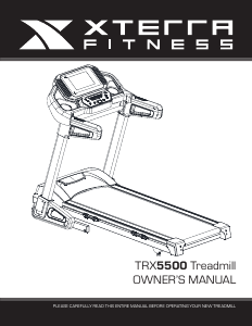 Manual XTERRA TRX5500 Treadmill