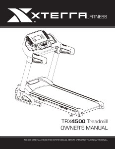 Handleiding XTERRA TRX4500 Loopband