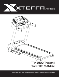 Manual XTERRA TRX3500 Treadmill
