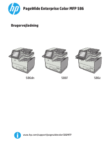 Brugsanvisning HP PageWide Enterprise Color MFP 586f Multifunktionsprinter