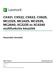 Használati útmutató Lexmark XC2235 Multifunkciós nyomtató
