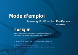 Mode d’emploi Samsung ProXpress SL-M4583FX Imprimante multifonction