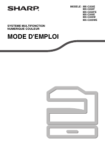 Mode d’emploi Sharp MX-C250FE Imprimante multifonction