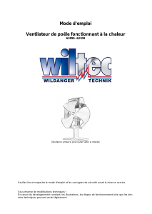 Mode d’emploi Wiltec 63095 Ventilateur