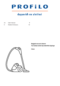 Kullanım kılavuzu Profilo PSU5LU1 Elektrikli süpürge