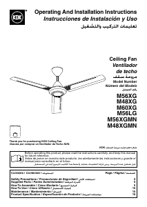Manual KDK M60XG Ceiling Fan