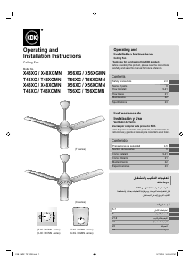 Manual de uso KDK X56XGMN Ventilador de techo