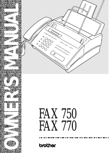 Manual Brother FAX-770 Fax Machine