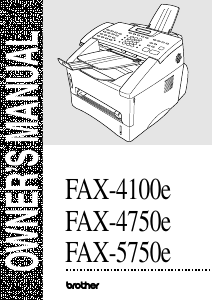 Manual Brother FAX-4100e Fax Machine