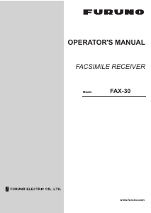 Handleiding Furuno FAX-30 Faxapparaat