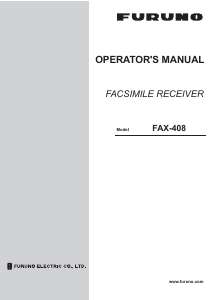 Handleiding Furuno FAX-408 Faxapparaat