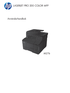 Bruksanvisning HP LaserJet Pro M276nw Multifunktionsskrivare