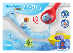 Mode d’emploi Playmobil set 70637 1-2-3 Grand toboggan aquatique et animaux marins