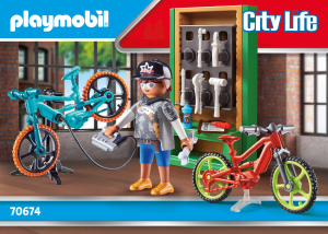 Bedienungsanleitung Playmobil set 70674 City Life E-Bike-Werkstatt