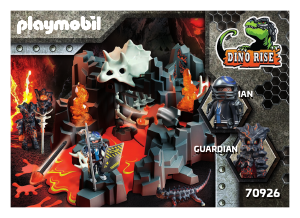 Manual Playmobil set 70926 Dino Rise Guardian of the lava mine