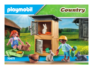 Manual Playmobil set 70675 Farm Rabbit pen