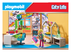 Handleiding Playmobil set 70988 Modern House Tienerkamer