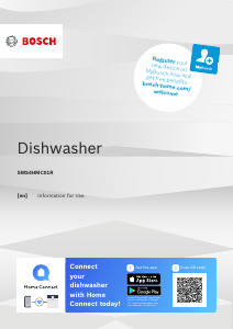 Manual Bosch SMS4HMC01R Dishwasher