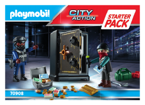 Manual Playmobil set 70908 Police Bank robberys starter pack