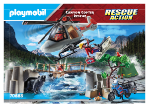 Manual Playmobil set 70663 Rescue Canyon copter rescue