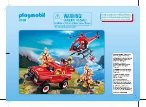 Bedienungsanleitung Playmobil set 9518 Rescue Feuerwehr-Waldbrandeinsatz