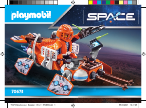 Εγχειρίδιο Playmobil set 70673 Space Gift Set Εξερευνητής με διαστημικό όχημα