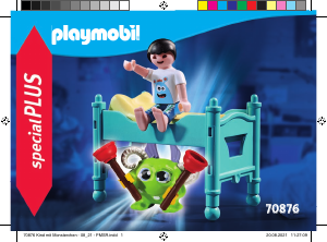 Manual Playmobil set 70876 Special Menino com Monstro