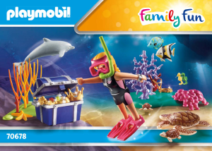 Εγχειρίδιο Playmobil set 70678 Waterworld Gift Set Δύτρια με σεντούκι θησαυρού