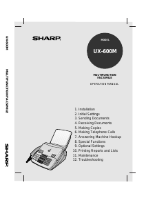 Handleiding Sharp UX-600M Faxapparaat