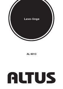 Mode d’emploi Altus AL 6013 Lave-linge