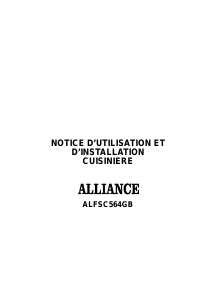 Mode d’emploi Alliance ALFSC564GB Cuisinière