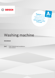 Manual Bosch WAV28G43 Washing Machine