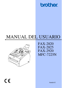 Manual de uso Brother FAX-2920 Máquina de fax