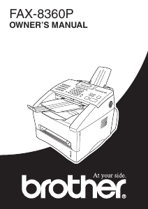 Manual Brother FAX-8360P Fax Machine