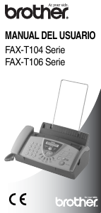 Manual de uso Brother FAX-T104 Máquina de fax