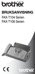 Bruksanvisning Brother FAX-T106 Faxmaskin