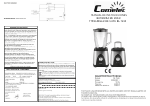 Manual Comelec BL7144 Blender