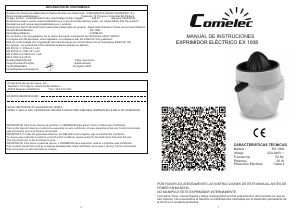 Manual Comelec EX1008 Citrus Juicer