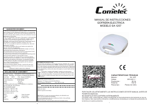 Manual Comelec SA1207 Grelhador de contacto