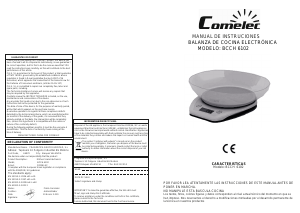 Manual Comelec BCCH6102 Balança de cozinha