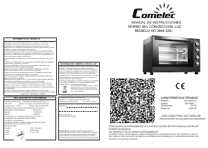 Manual de uso Comelec HO3806CL Horno