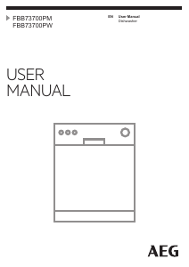 Manual AEG FBB73700PW Dishwasher