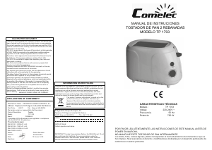 Manual Comelec TP1703 Torradeira