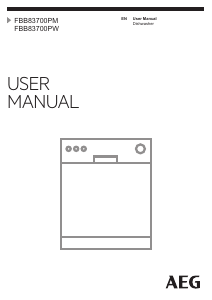 Manual AEG FBB83700PW Dishwasher