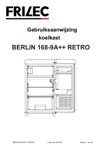 Handleiding Frilec BERLIN168-9A++CREME Koelkast