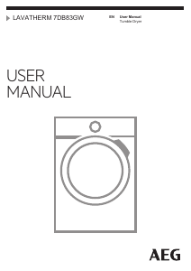 Manual AEG T7DB83GW Dryer