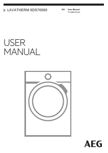 Manual AEG T8DS76589 Dryer