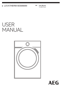 Manual AEG T8DS86689 Dryer